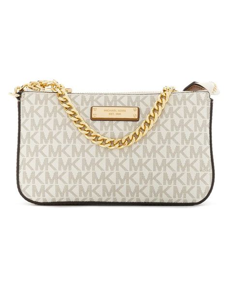 pochette michael kors grise|michael kors chain handbag.